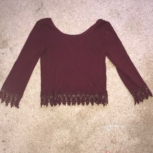 Burgundy Long sleeve Shirt